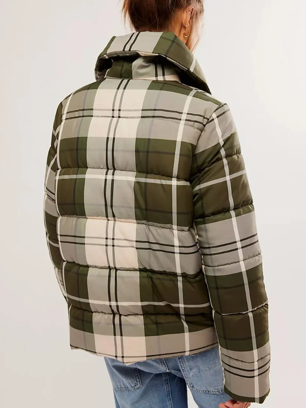Barbour Germaine Tartan Quilted Puffer Jacket NWT Size 8